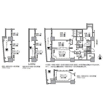 【港区海岸のマンションの間取り】