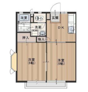 川越市大字笠幡のアパートの間取り