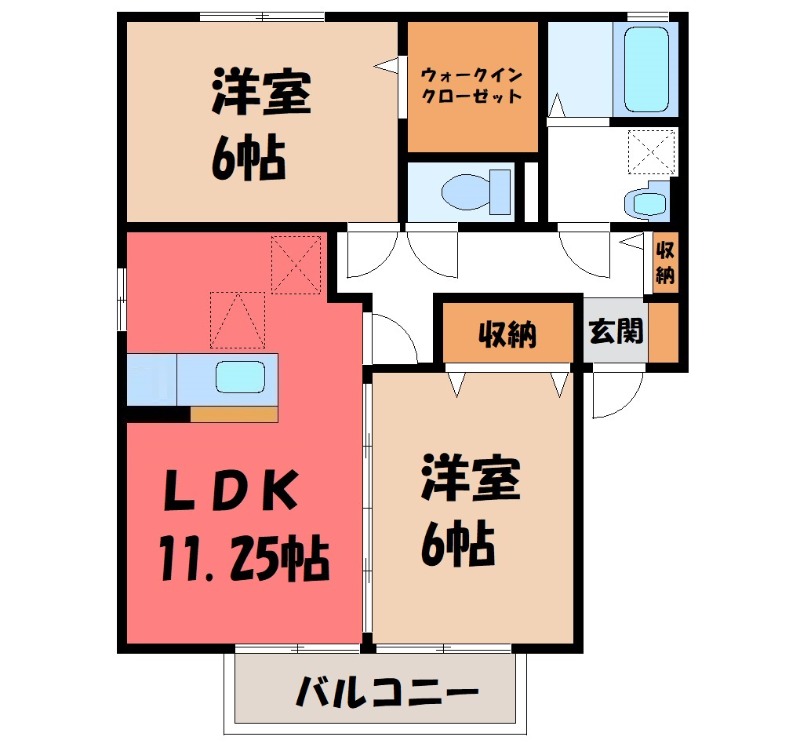 メゾン リベルテ Aの間取り