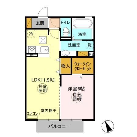 Ｄ－ｒｏｏｍ赤塚　Bの間取り