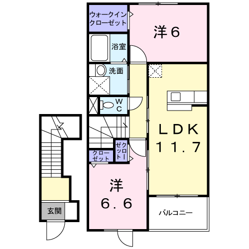 プラティーク　Iの間取り