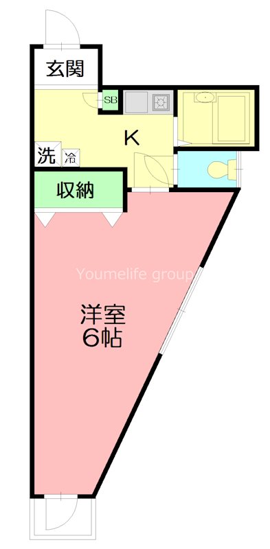 鎌倉市御成町のマンションの間取り