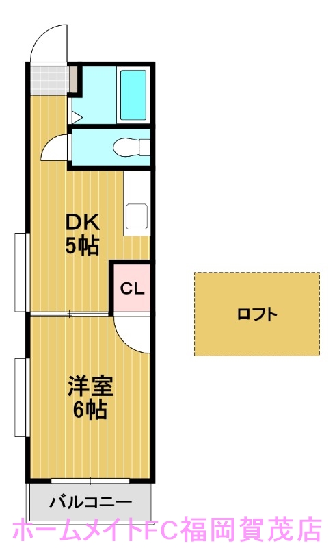 福岡市早良区有田のアパートの間取り