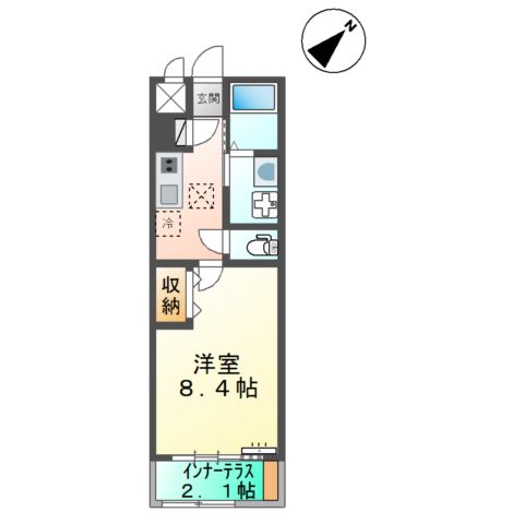 出雲市小山町のアパートの間取り