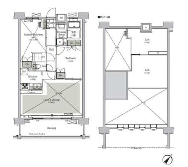 北区西ケ原のマンションの間取り