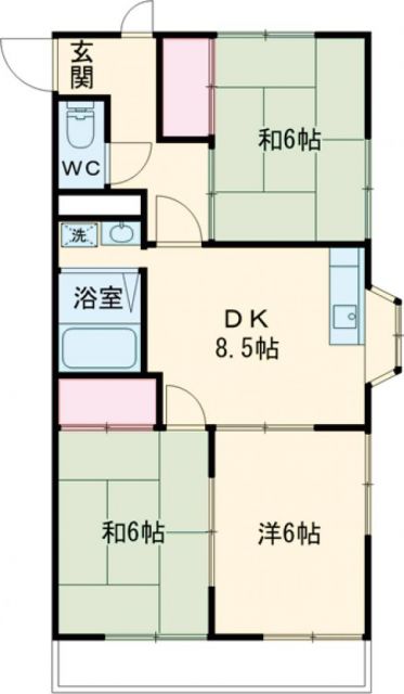 青梅市野上町のマンションの間取り