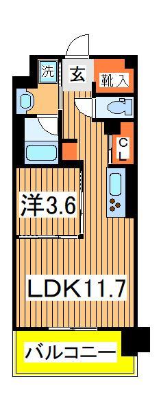 ＡＲＴ　ＲＥＳＩＤＥＮＣＥ　ＩＮ　ＯｏＴＡＫＡ‐ｎｏ‐ＭＯＲＩ　Ｃ棟の間取り