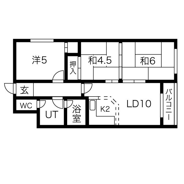 札幌市中央区南一条西のマンションの間取り