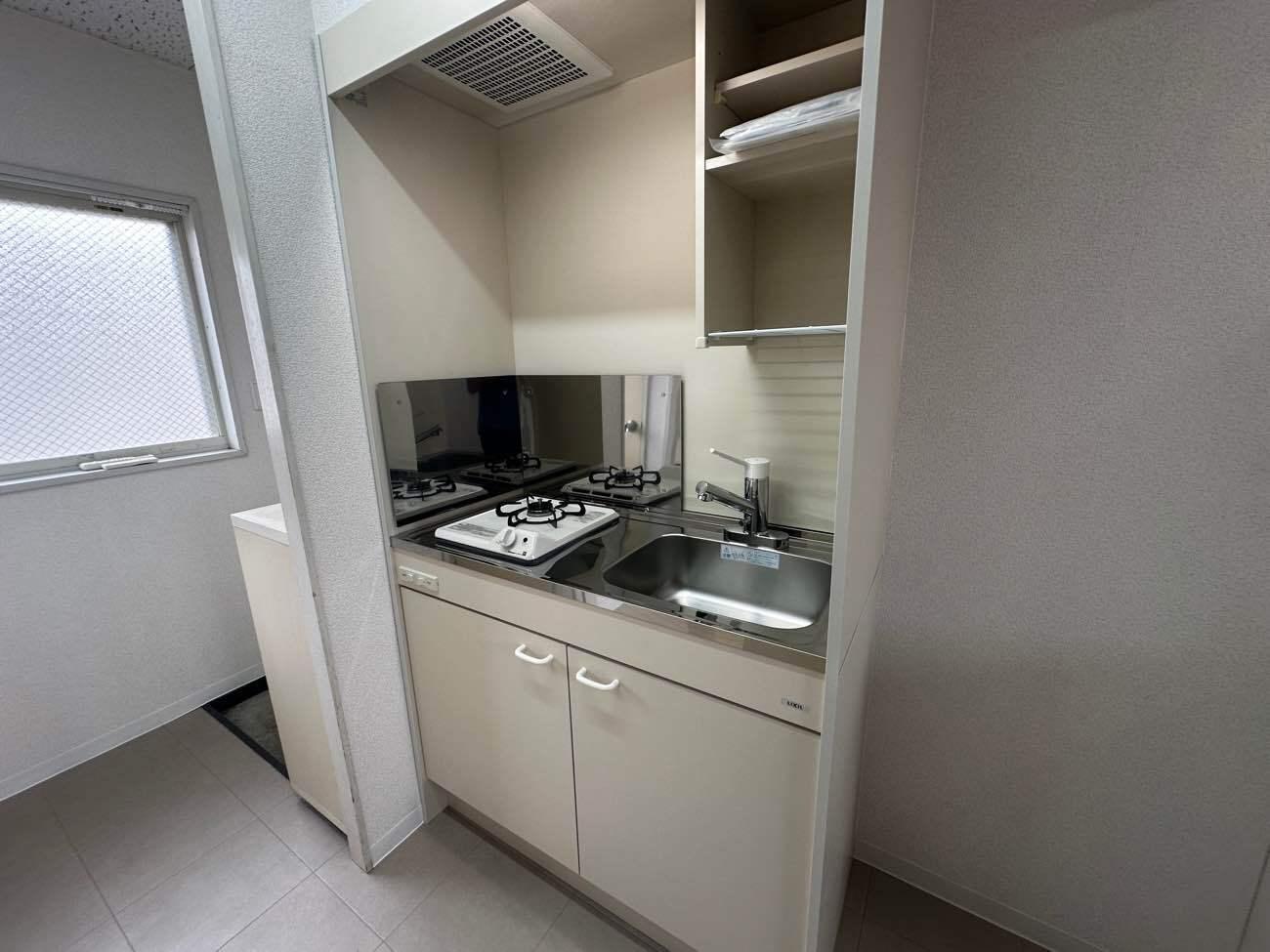 キッチン　1口コンロ付きのキッチンです