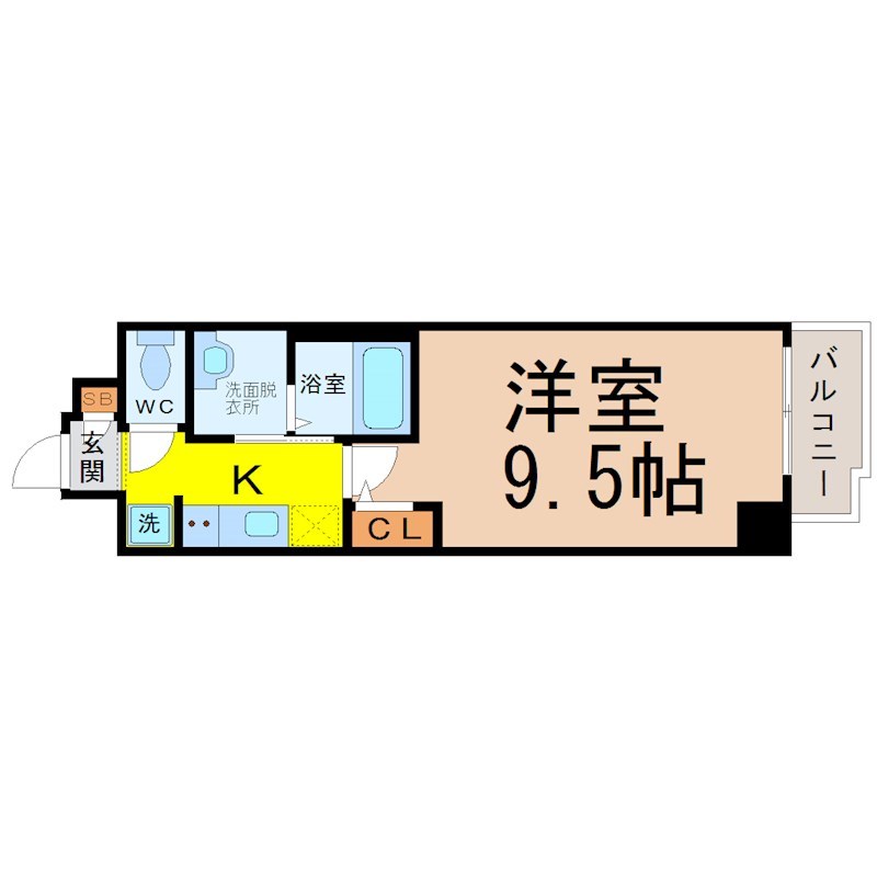 【名古屋市中区大須のマンションの間取り】