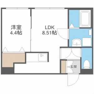 【札幌市中央区北三条東のマンションの間取り】