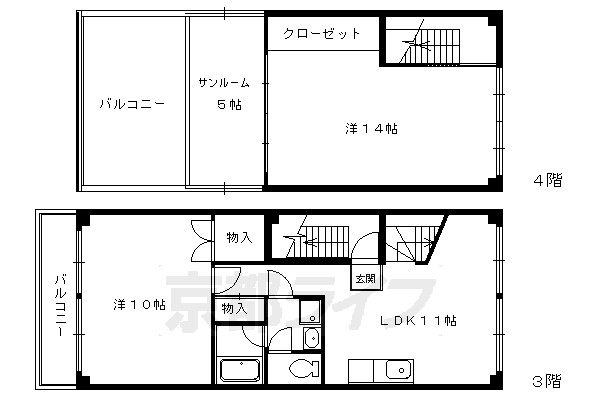 ガーネット浄土寺の間取り