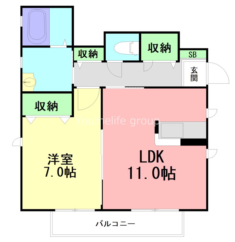 ヴェルデ茅ヶ崎　Ａの間取り