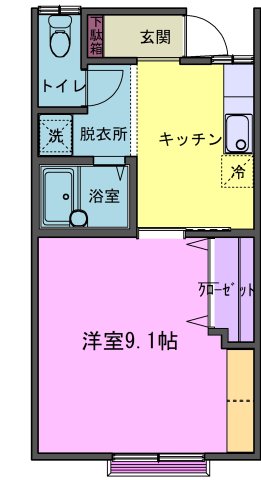 コーポアズールIIの間取り