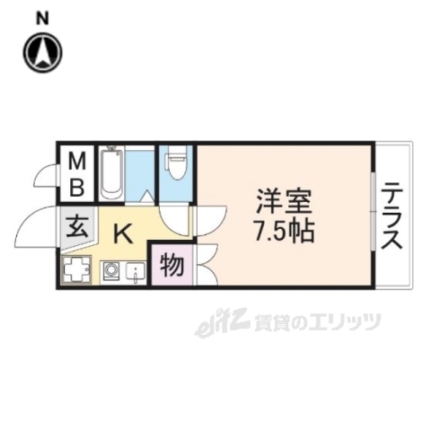 長浜市平方町のアパートの間取り