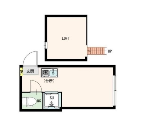 新宿区赤城下町のアパートの間取り