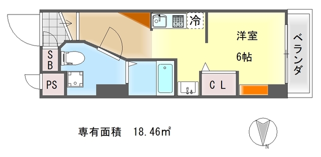 コスモＬ下鴨の間取り