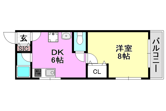 茨木市本町のマンションの間取り