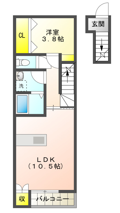 オランジュベール岸岡の間取り