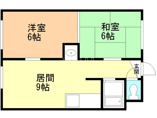 札幌市東区本町一条のマンションの間取り