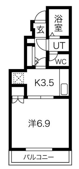 姫路市飾磨区玉地のアパートの間取り