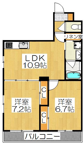 京都市上京区菱屋町のマンションの間取り