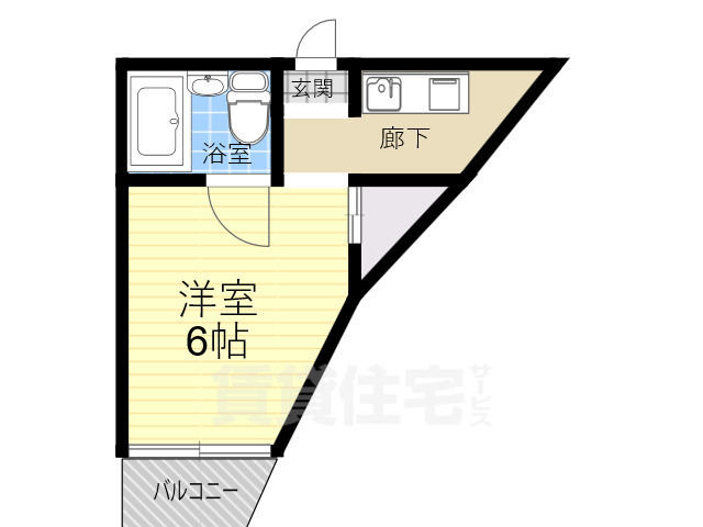 千里山コーポの間取り