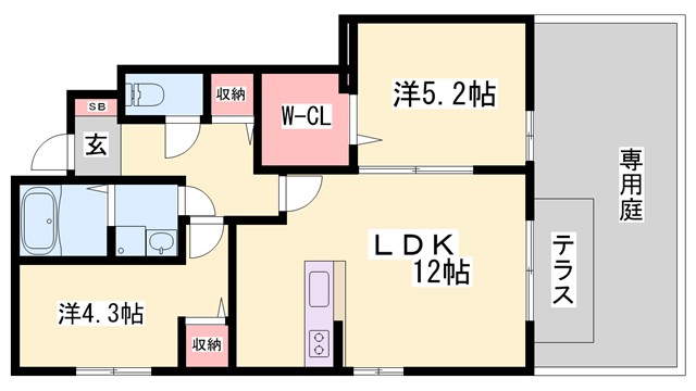 クローバーシャトレの間取り