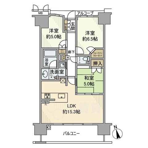 ファインシティ千里津雲台の間取り