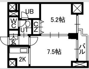 Ｔｒｅａｓｕｒｅ　Ｃｏｕｒｔ　Ａの間取り