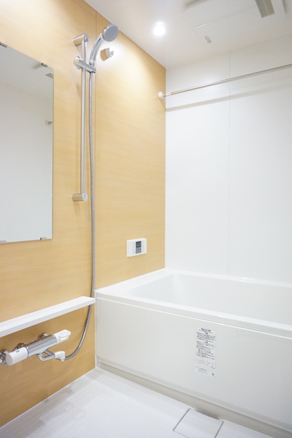 バス・シャワールーム　アクセントパネル仕様なので、オシャレなバスルームです♪