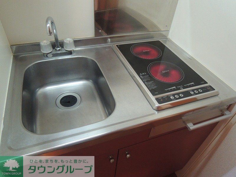 キッチン　電気コンロ２口.