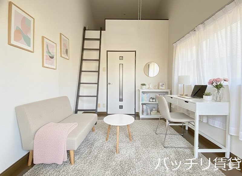 居室・リビング　家具、インテリアはイメージで実際のお部屋には設置していません