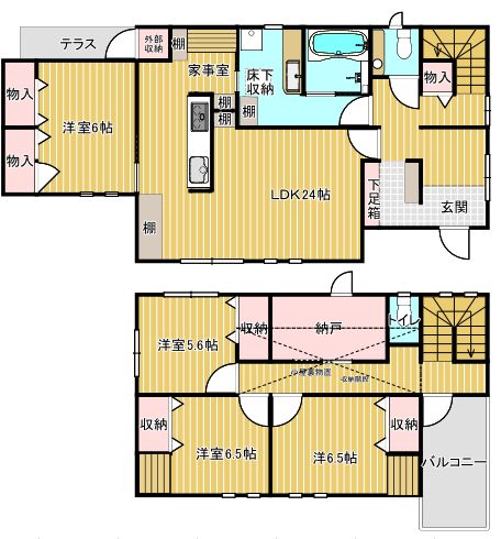 山崎戸建の間取り写真