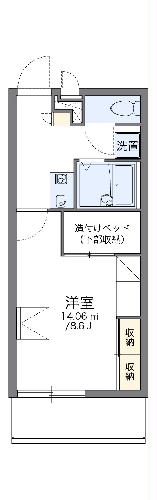 レオパレスエクレール福井の間取り