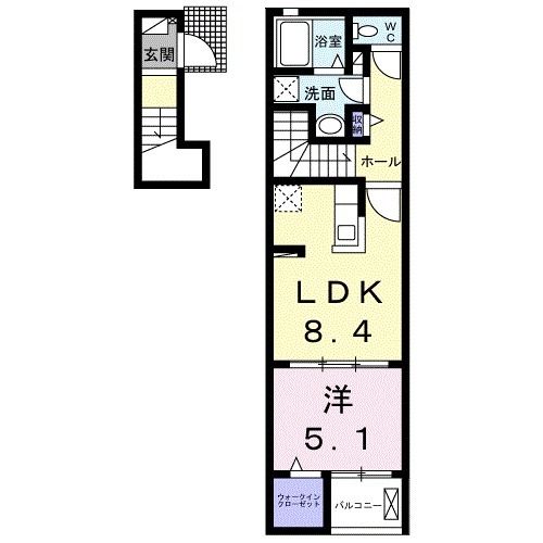 アンド　ザ　ブルー　Iの間取り