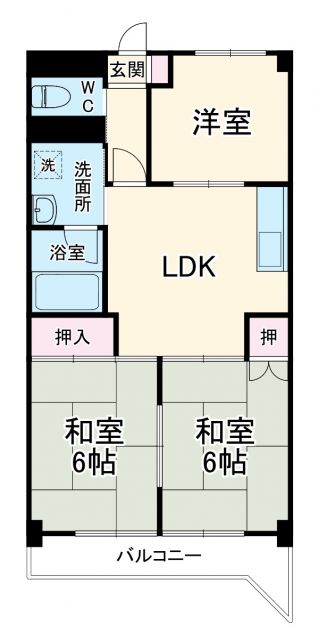 瀬戸市東松山町のマンションの間取り