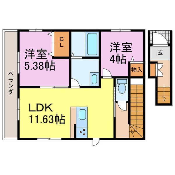 リーブルファイン樽水　１号棟の間取り