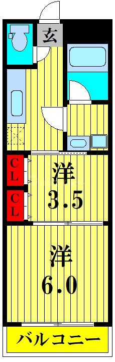 さいたま市見沼区大和田町のアパートの間取り