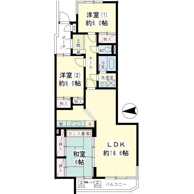 東寺尾ヒルズ８５の間取り