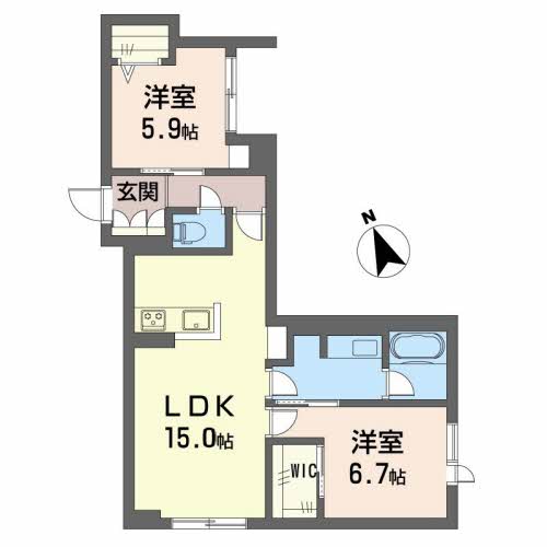 グランキューブ中井の間取り