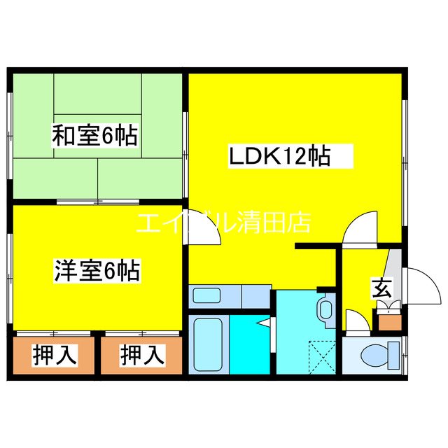 平田マンションの間取り