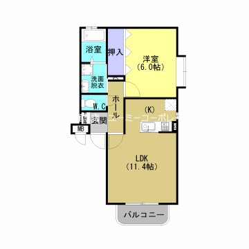 パークサイド山ノ内Bの間取り