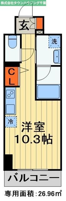 千葉市中央区中央のマンションの間取り