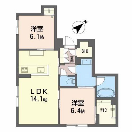 廿日市市城内のマンションの間取り