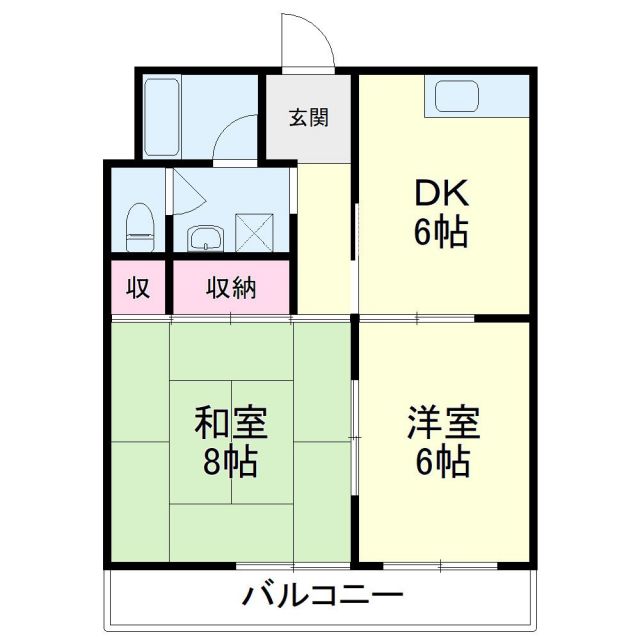 浜松市中央区天王町のマンションの間取り