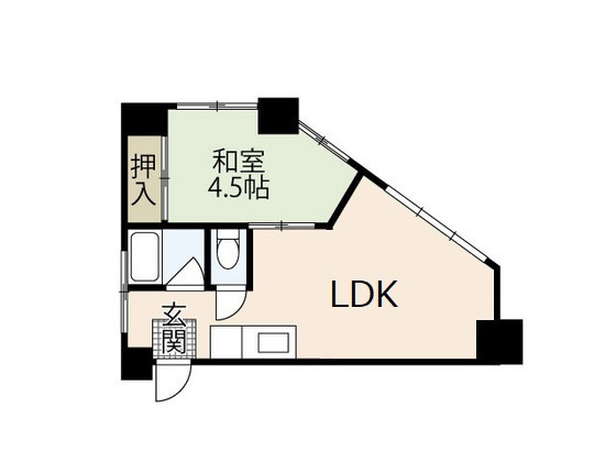 広島市中区堺町のマンションの間取り