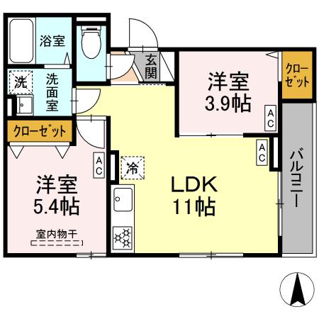 グラナーデ東尾久IIの間取り