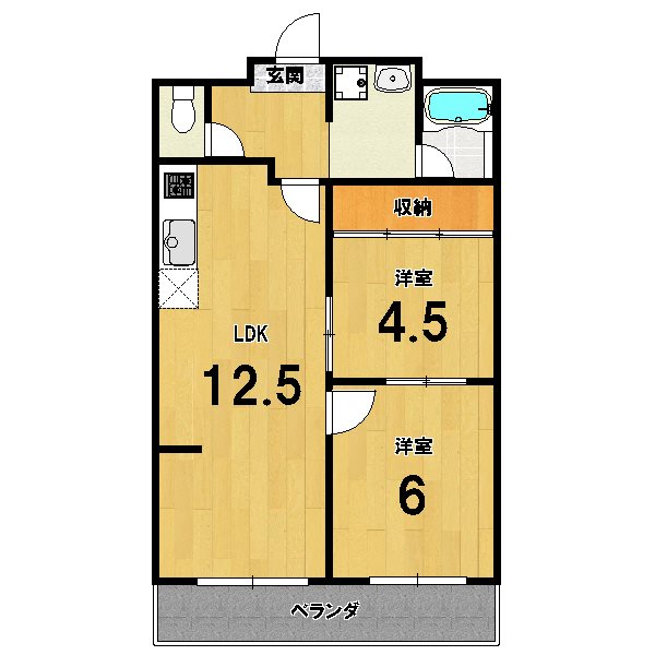 シャトー深草セカンドの間取り