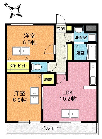 ルネスソレイユの間取り